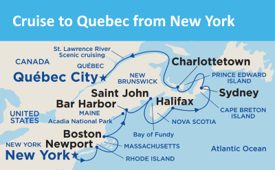 princess cruise new york to quebec city