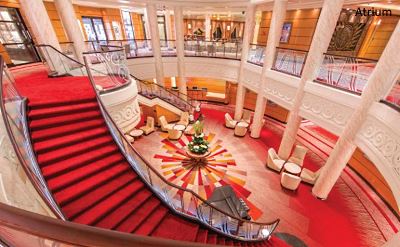 Queen Mary 2 renovated Atrium 2016